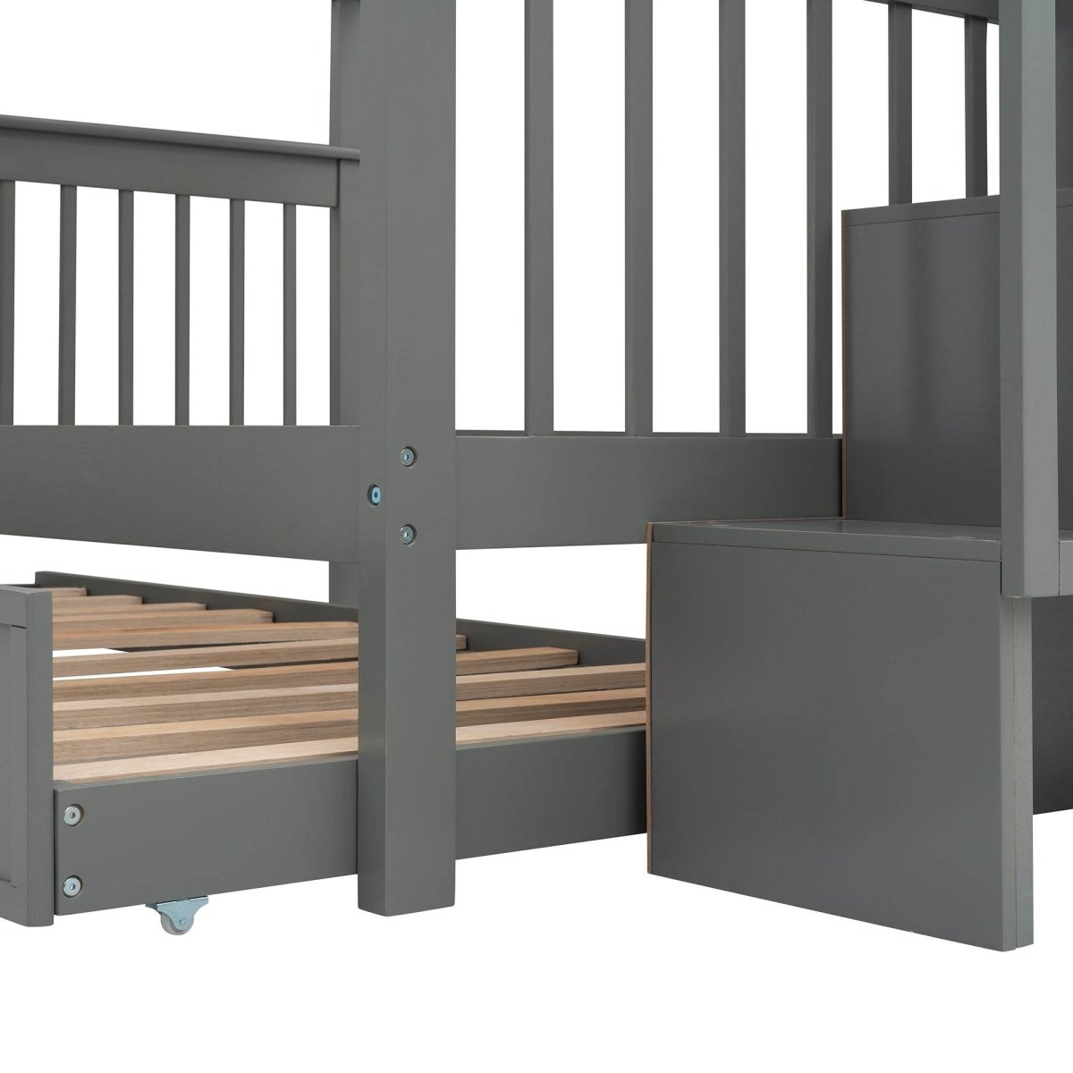 Full Over Full Solid Wood Bunk Bed With Trundle - Sleep Galleria