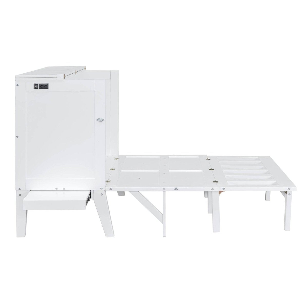 Full Size Murphy Bed With USB Port And Shelves - Sleep Galleria