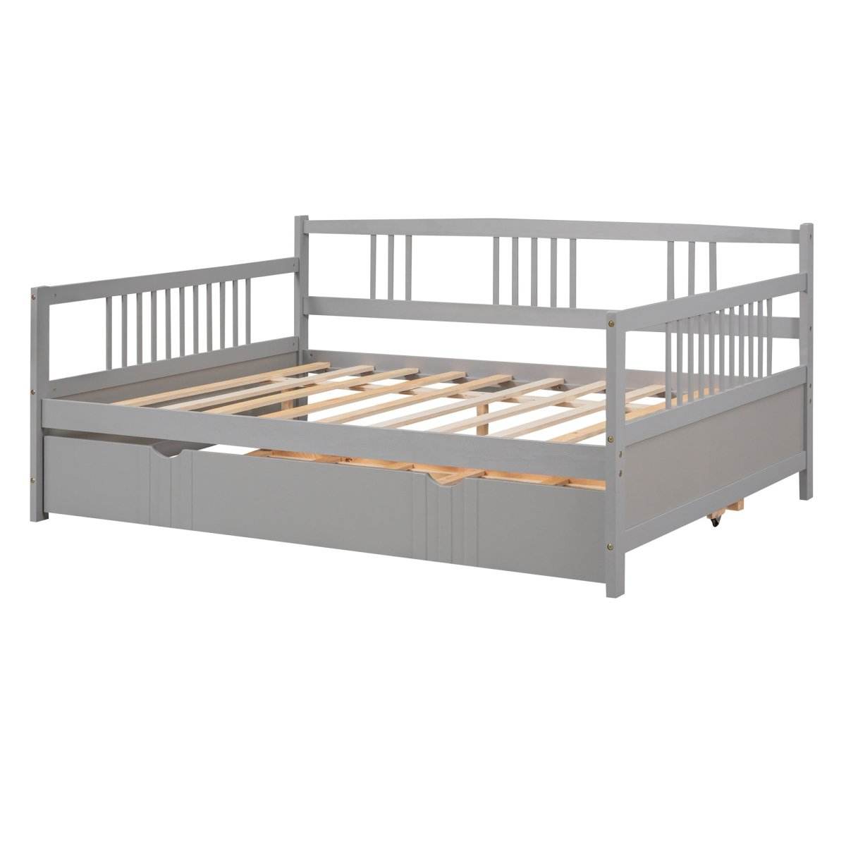 Full Size Solid Wood Daybed With Twin Trundle - Sleep Galleria