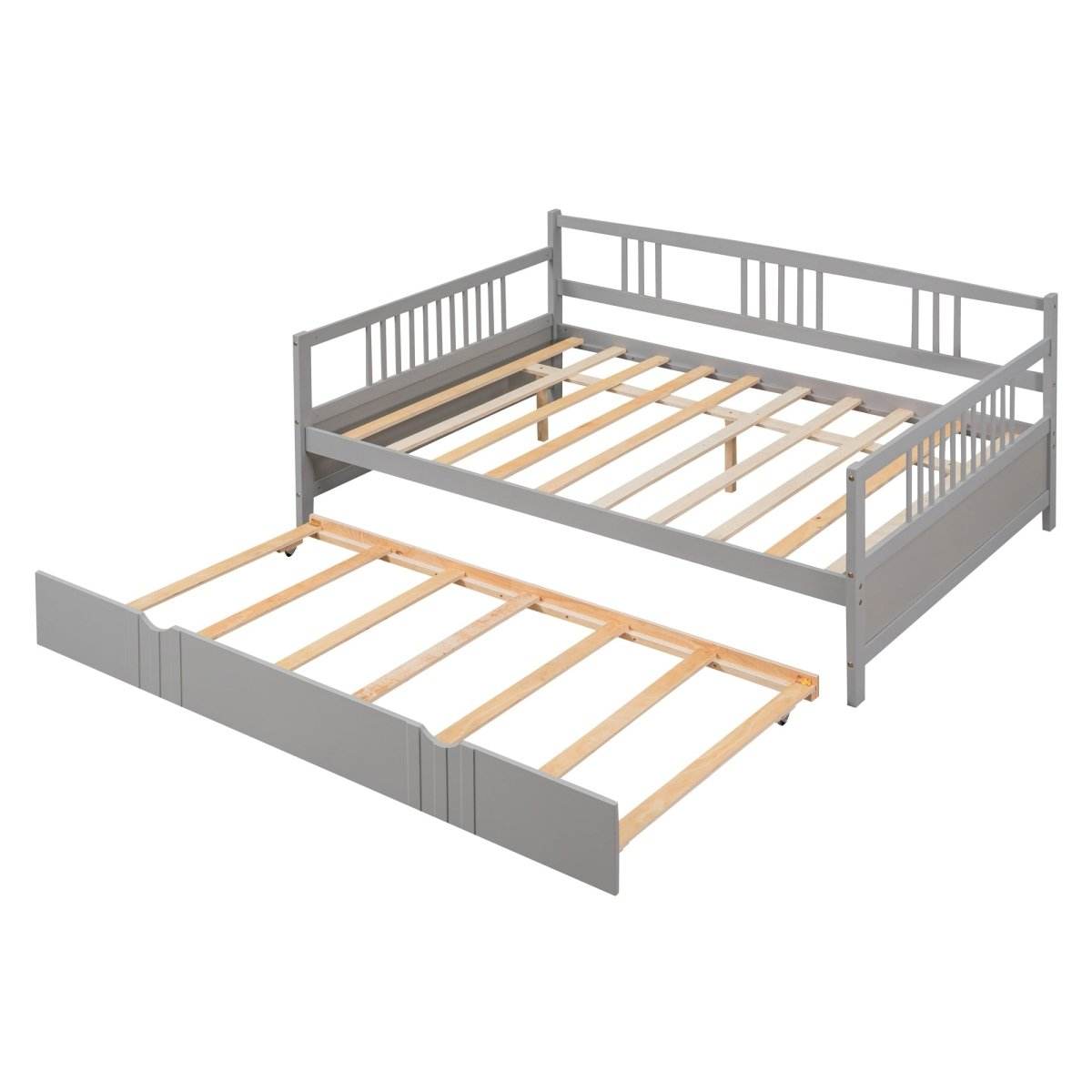 Full Size Solid Wood Daybed With Twin Trundle - Sleep Galleria
