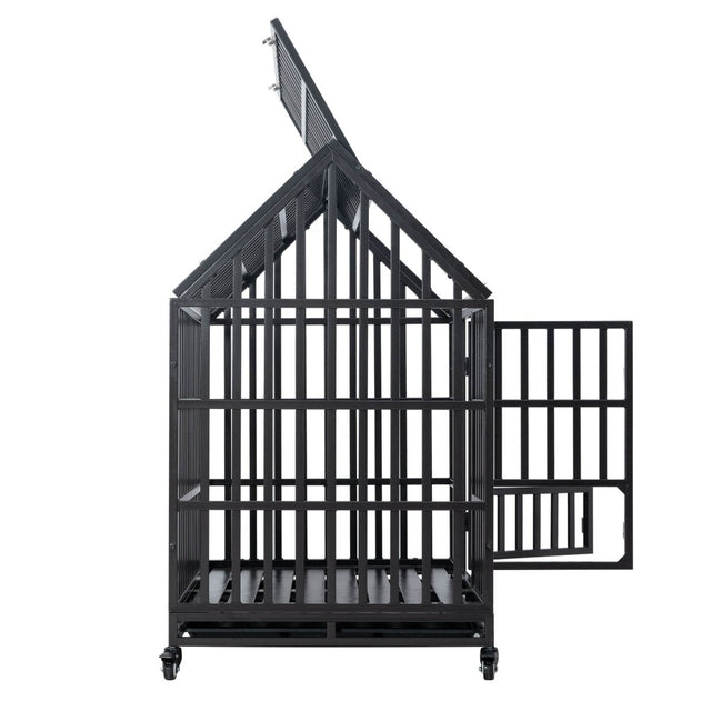 Heavy Duty Carbon Steel Roof Dog Crate Cage - Omega Lifestyles