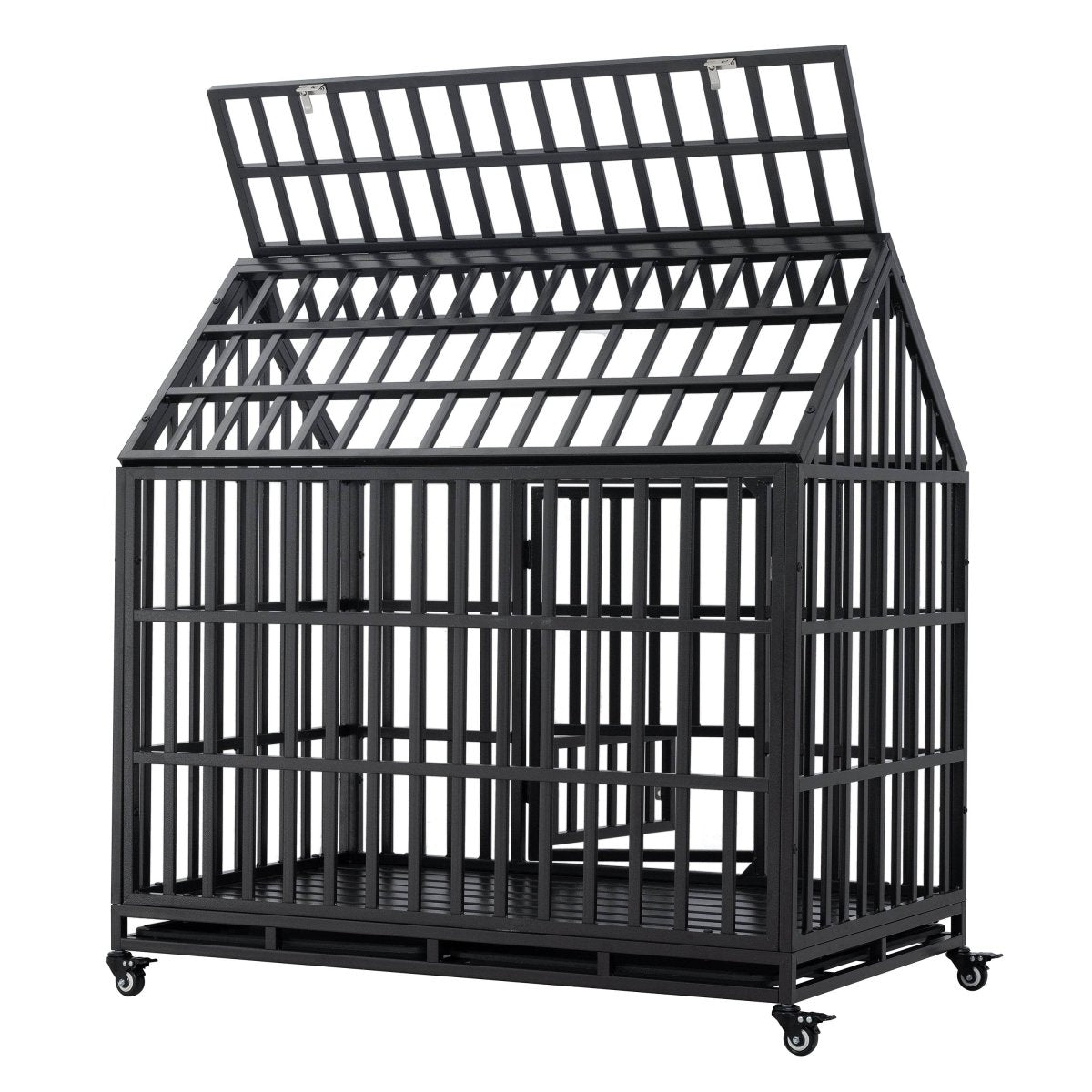 Heavy Duty Carbon Steel Roof Dog Crate Cage - Omega Lifestyles