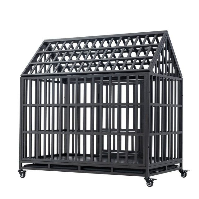 Heavy Duty Carbon Steel Roof Dog Crate Cage - Omega Lifestyles