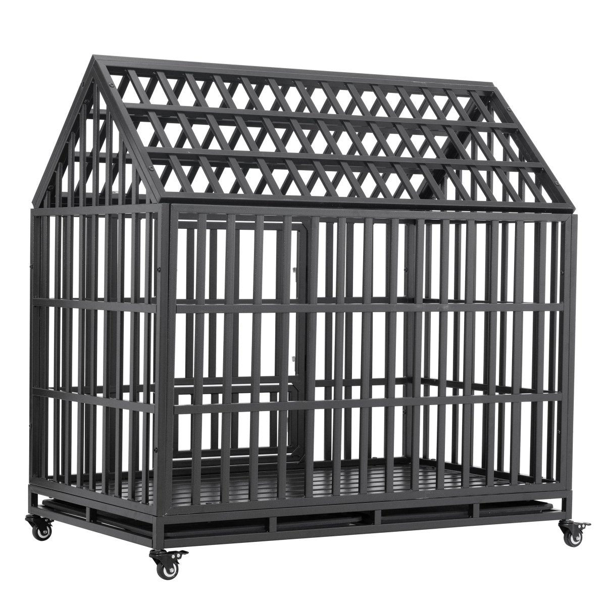 Heavy Duty Carbon Steel Roof Dog Crate Cage - Omega Lifestyles