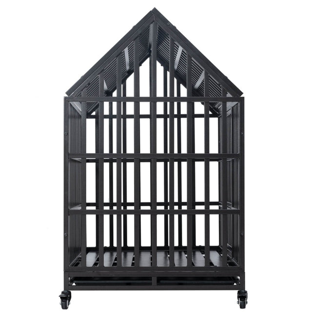 Heavy Duty Carbon Steel Roof Dog Crate Cage - Omega Lifestyles