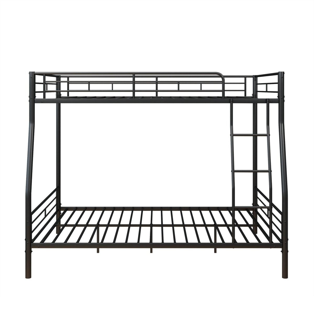Heavy Duty Full Over Queen Metal Bunk Bed Frame - Driftwood - Omega Lifestyles