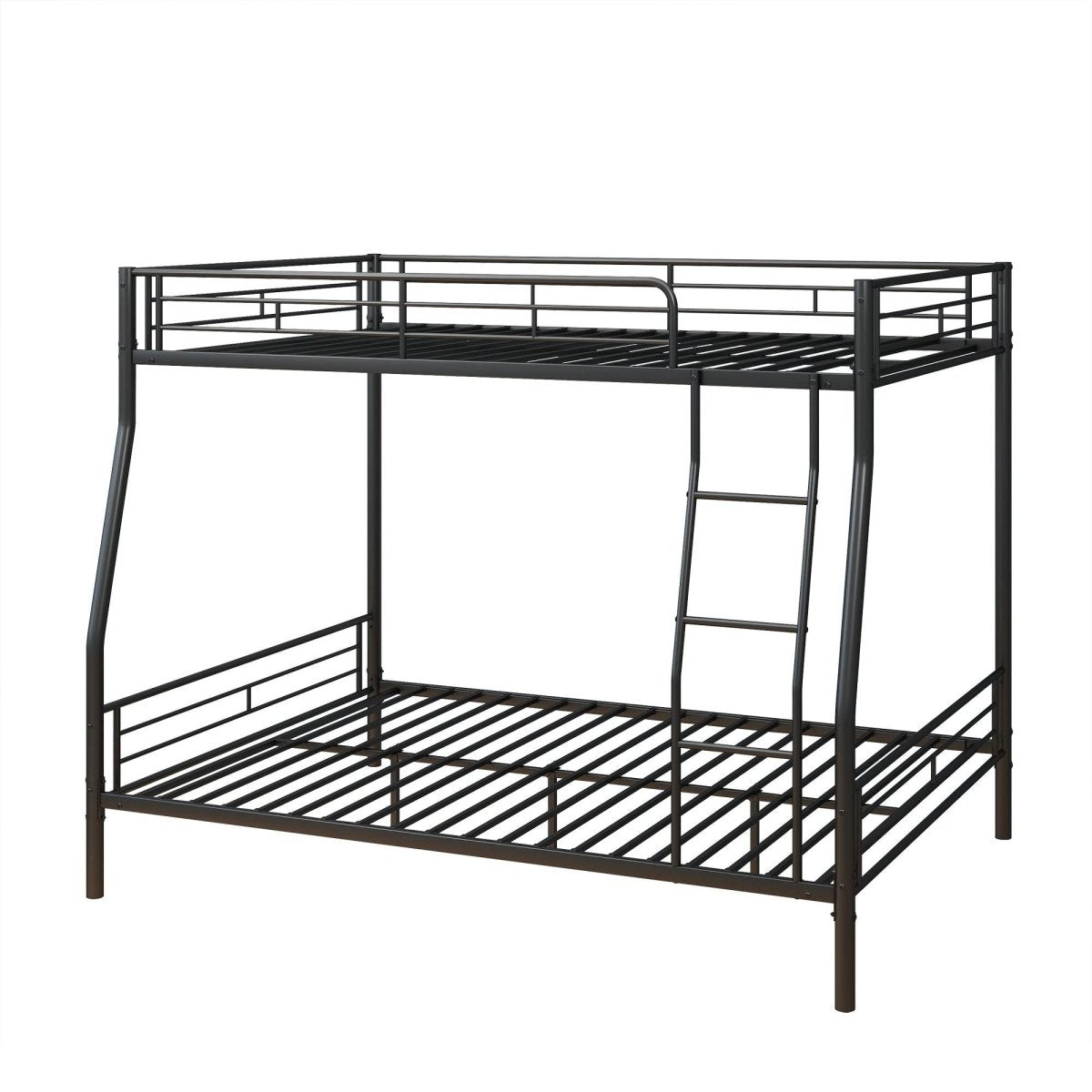 Heavy Duty Full Over Queen Metal Bunk Bed Frame - Driftwood - Omega Lifestyles