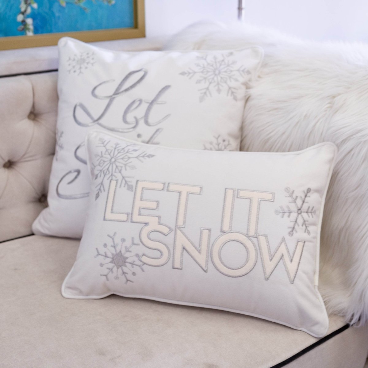 Ivory Velvet Lumbar Pillow With Insert 14x20 - Driftwood - Omega Lifestyles