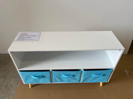 Kids MDF Bookcase With Collapsible Fabric Drawers - Sleep Galleria