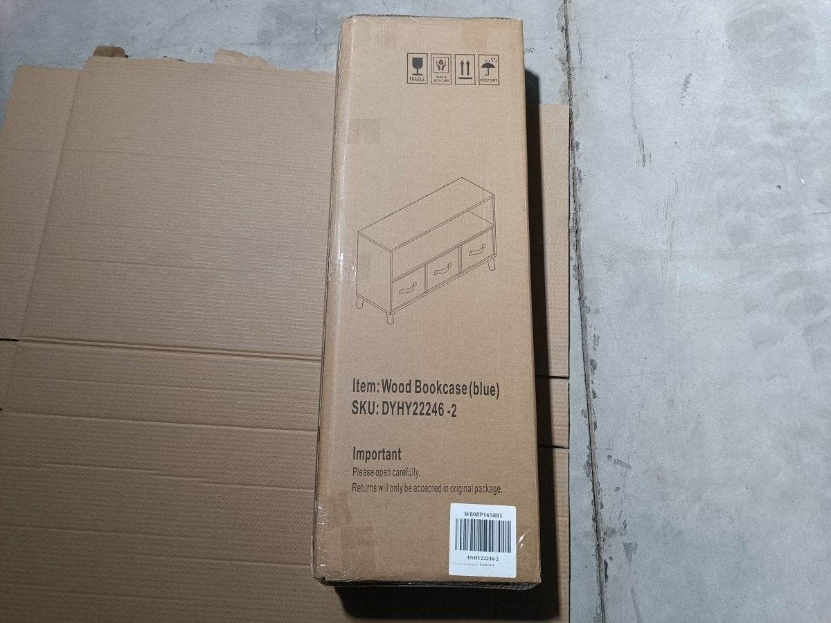 Kids MDF Bookcase With Collapsible Fabric Drawers - Sleep Galleria