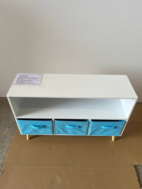 Kids MDF Bookcase With Collapsible Fabric Drawers - Sleep Galleria