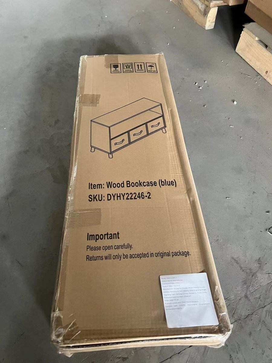 Kids MDF Bookcase With Collapsible Fabric Drawers - Sleep Galleria