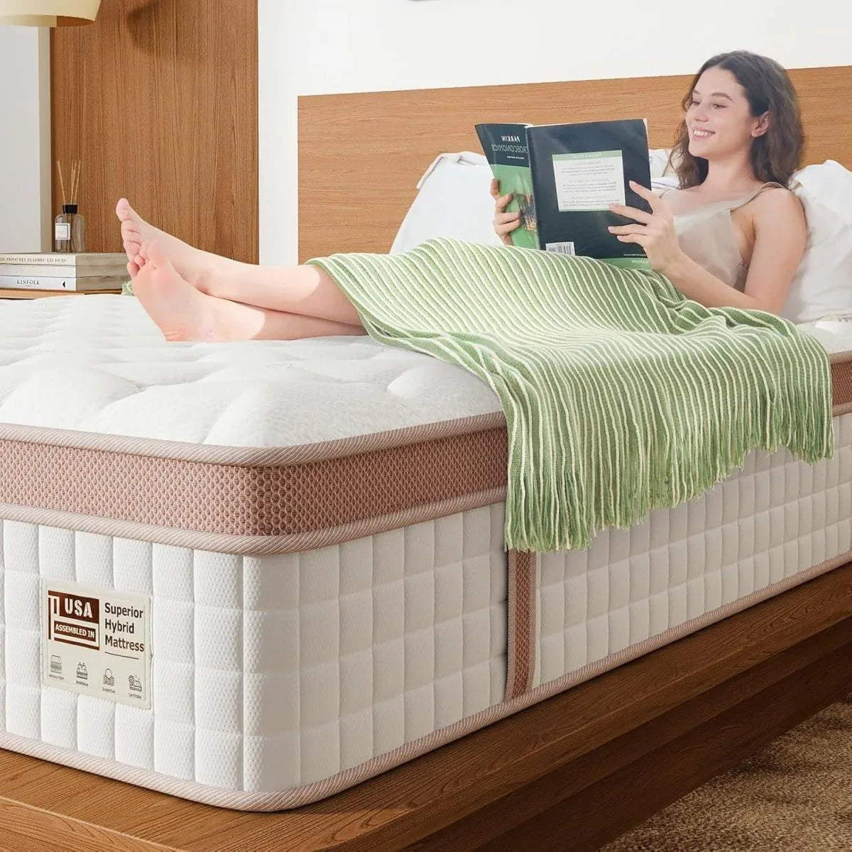 King Firm 14-Inch Gel-Infused Hybrid Memory Foam Mattress - Omega Lifestyles
