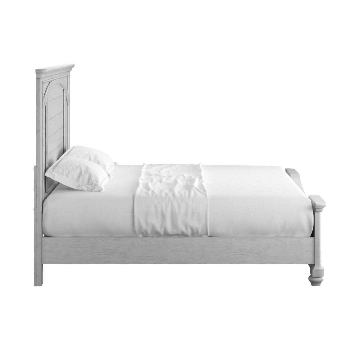 King Gray Engineered Wood Panel Bed Frame - Driftwood - Omega Lifestyles