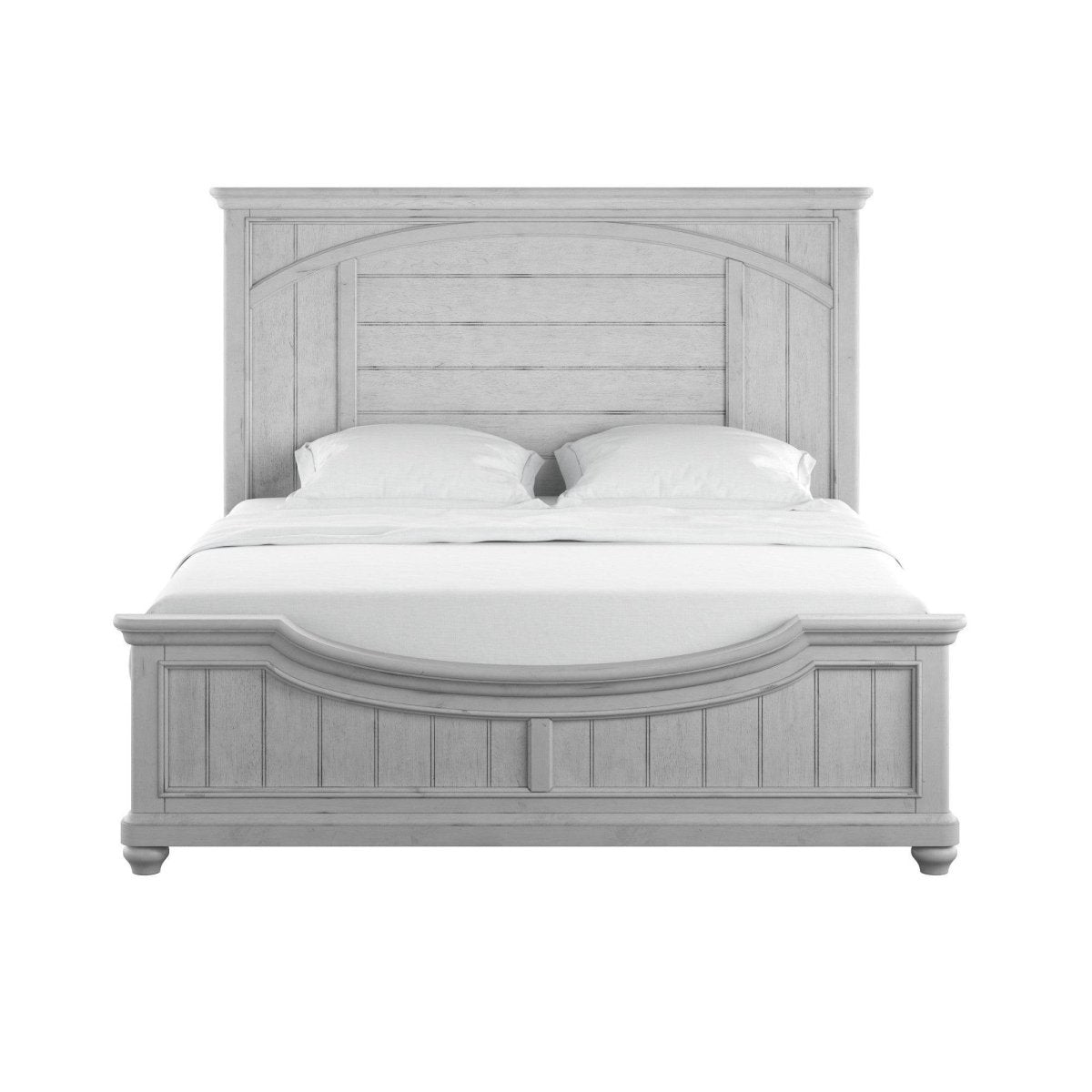 King Gray Engineered Wood Panel Bed Frame - Driftwood - Omega Lifestyles