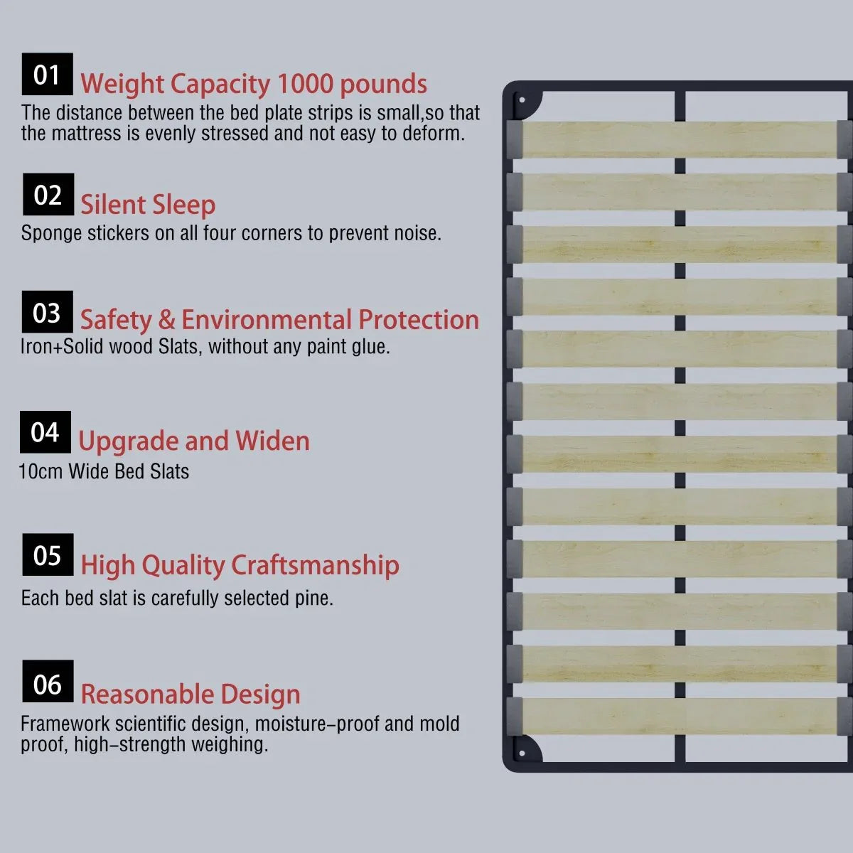 King Size Chenille Upholstered Adjustable Headboard Bed Frame - Omega Lifestyles