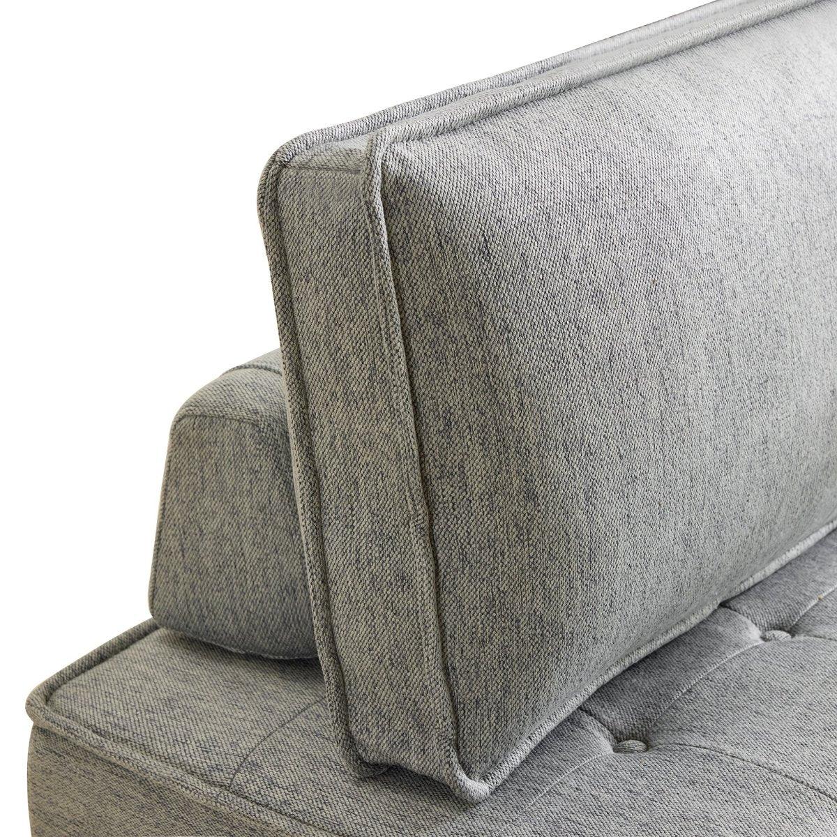 Light Grey Linen Wooden Frame Modular Sofa Chair - Omega Lifestyles