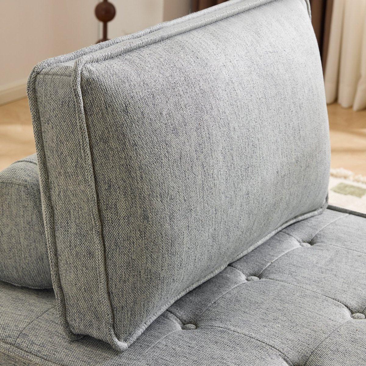 Light Grey Linen Wooden Frame Modular Sofa Chair - Omega Lifestyles