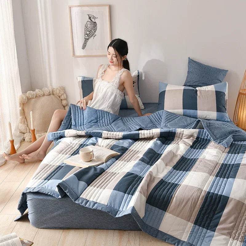 Lightweight Breathable Polyester Cotton Quilt Blanket - Sleep Galleria
