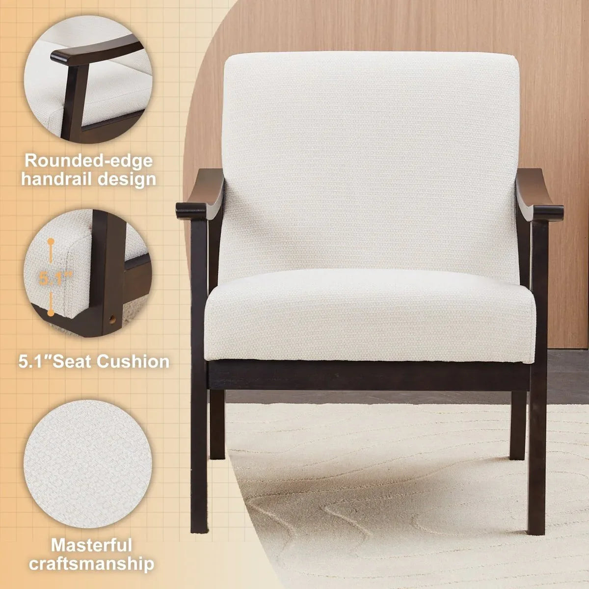 Medieval-Inspired High Back Upholstered Modern Armchair - Omega Lifestyles