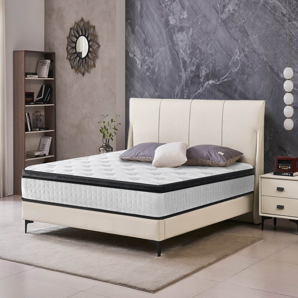 Medium 12-Inch Breathable Memory Foam Pocket Spring Mattress - Sleep Galleria