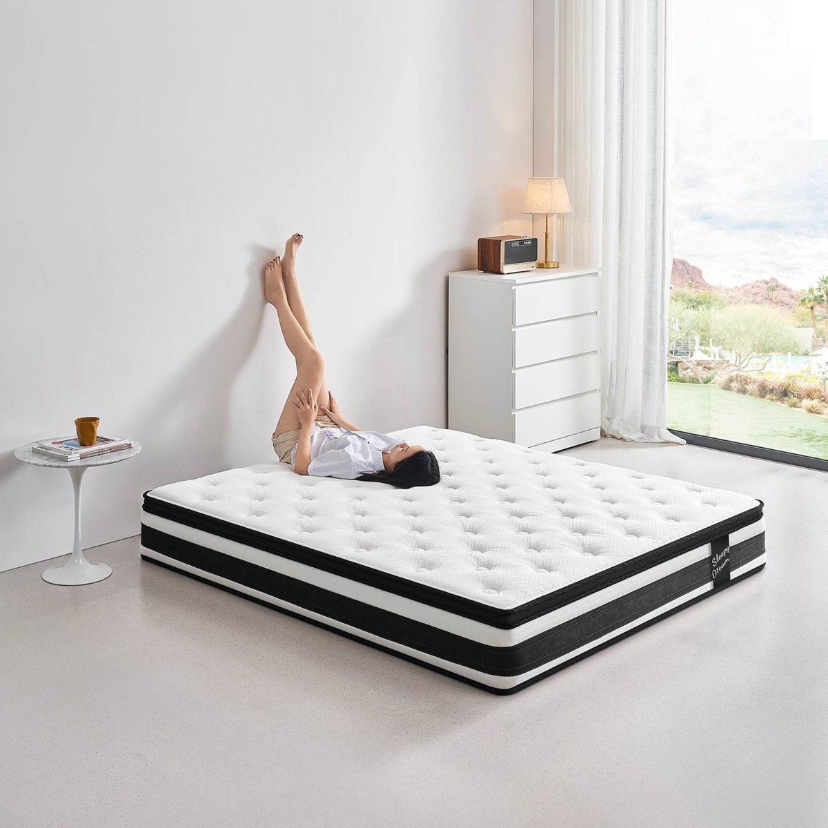 Medium 12-Inch Hybrid Memory Foam Pocket Spring Mattress - Sleep Galleria