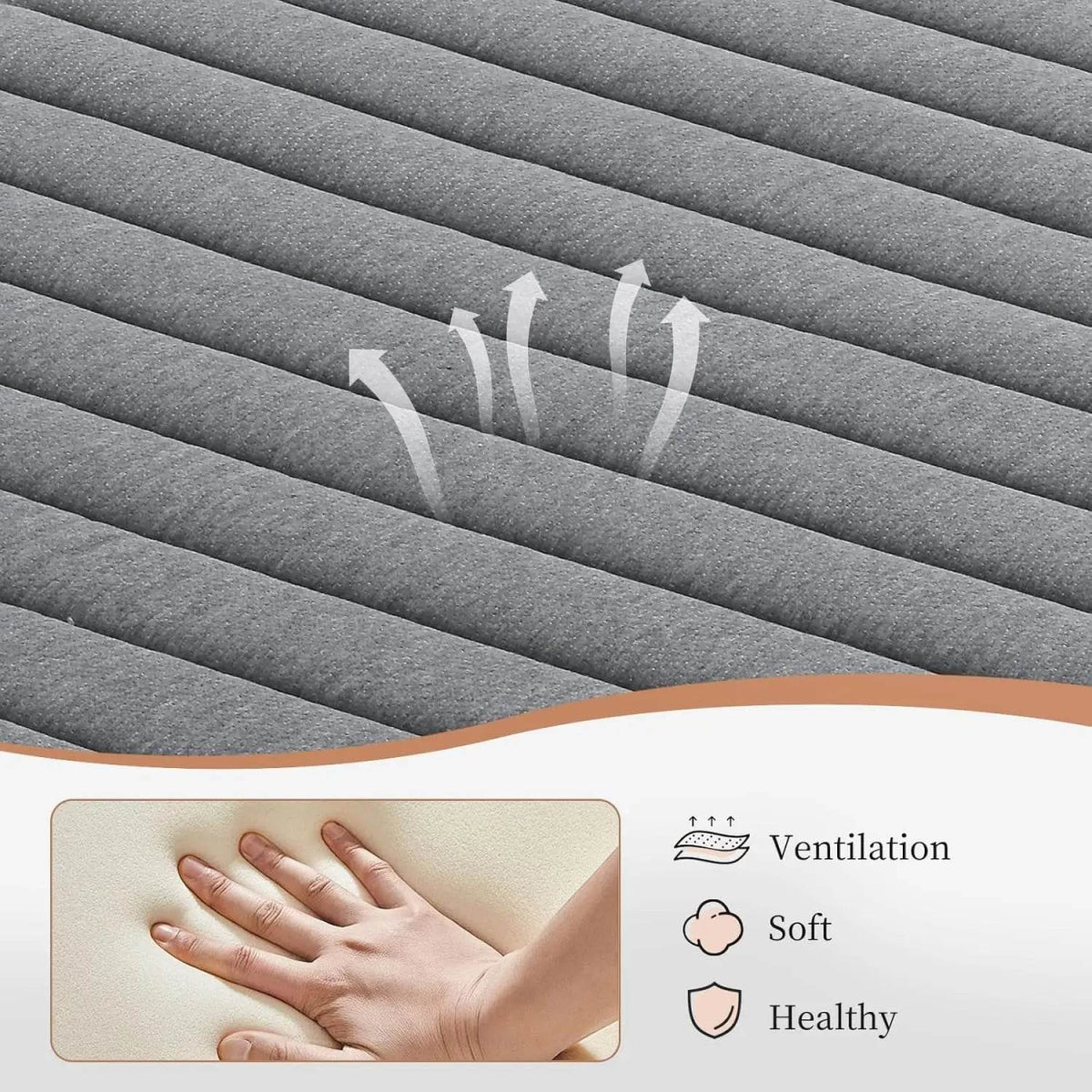 Medium Hybrid Pocket Spring Memory Foam Mattress 8 - Inch - Driftwood - Sleep Galleria