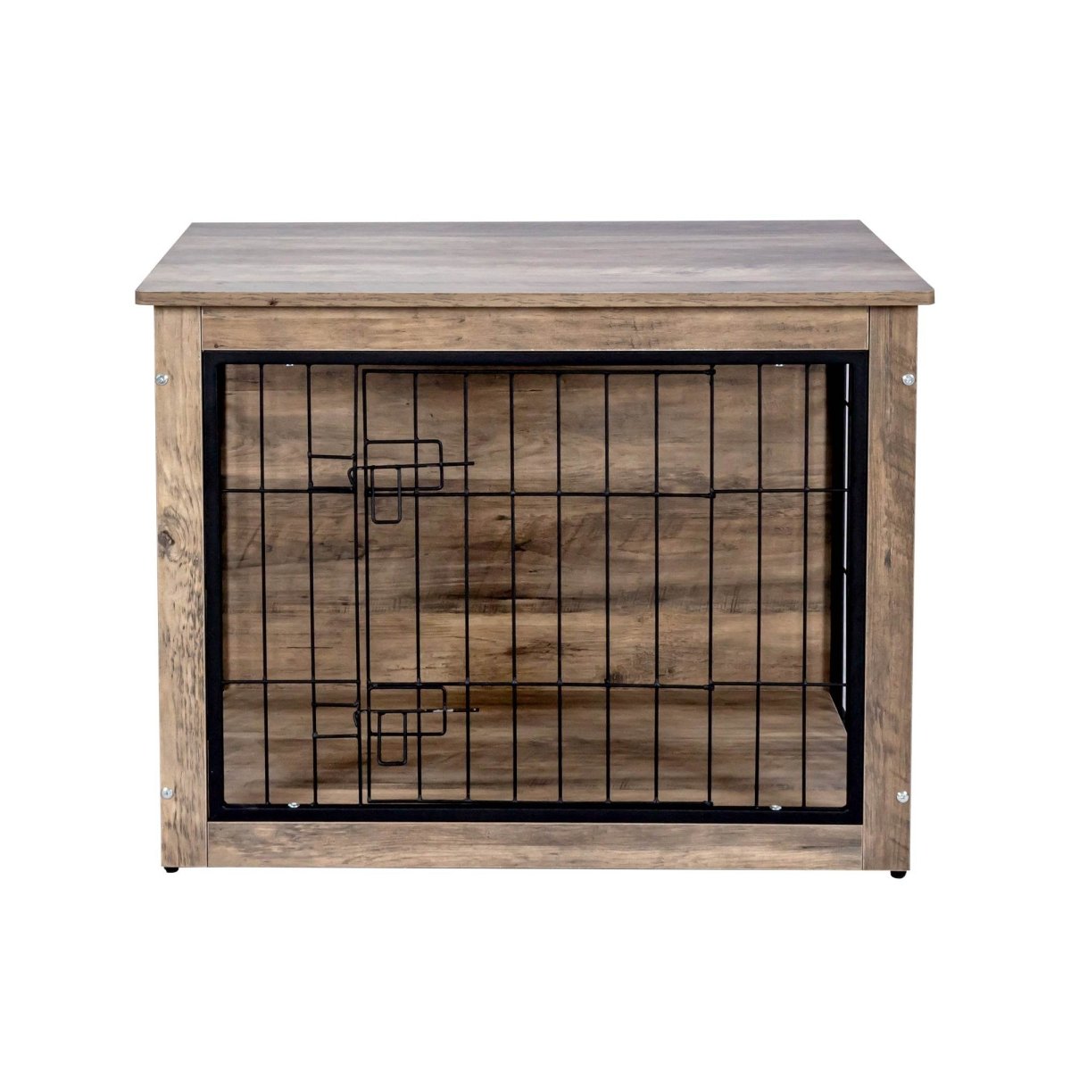 Medium Wooden Dog Crate Furniture With Double Doors - Sleep Galleria