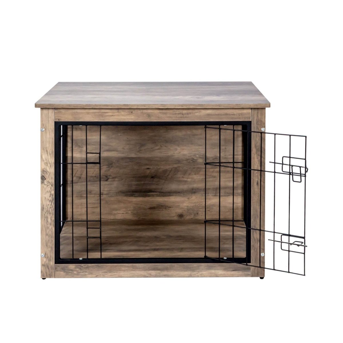 Medium Wooden Dog Crate Furniture With Double Doors - Sleep Galleria