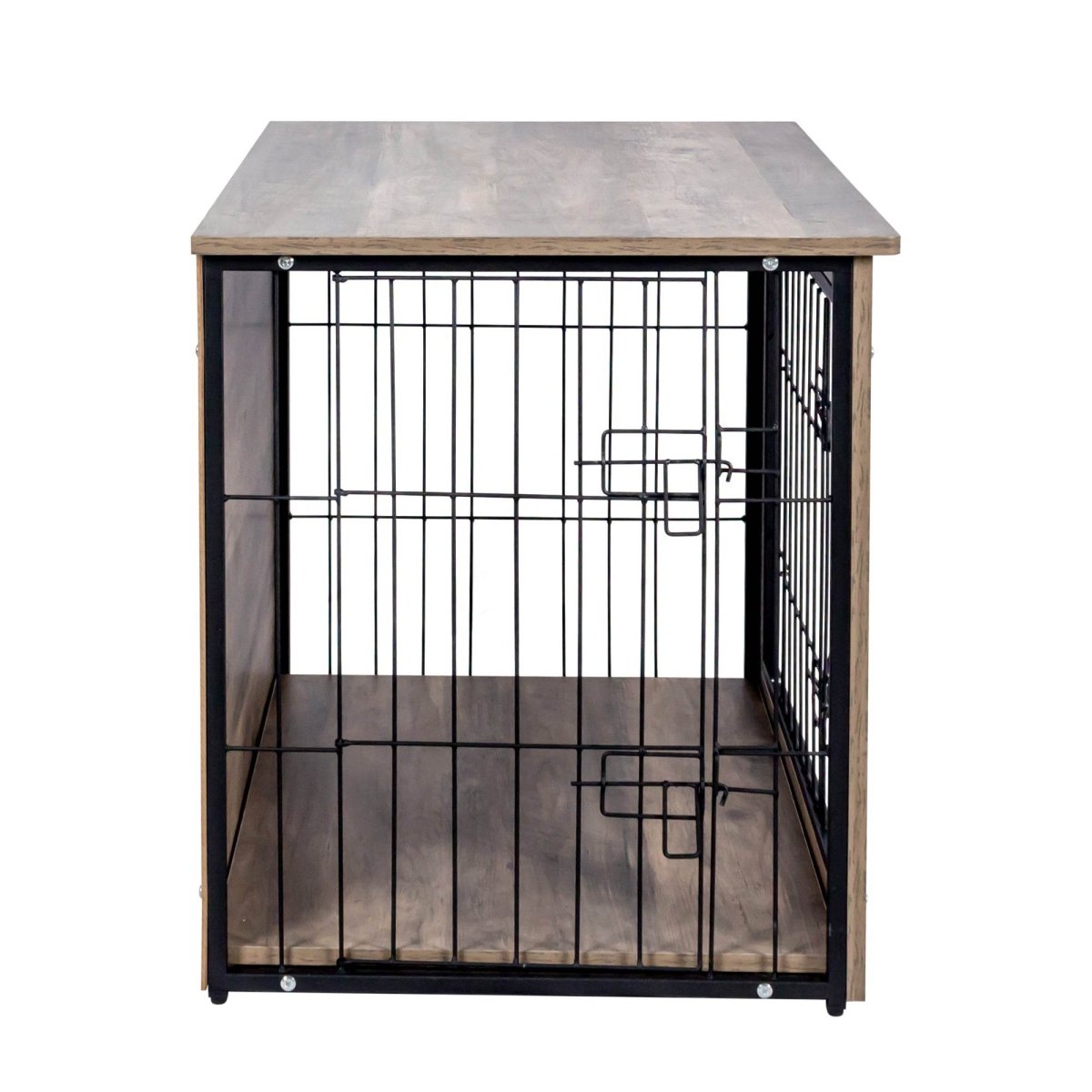 Medium Wooden Dog Crate Furniture With Double Doors - Sleep Galleria