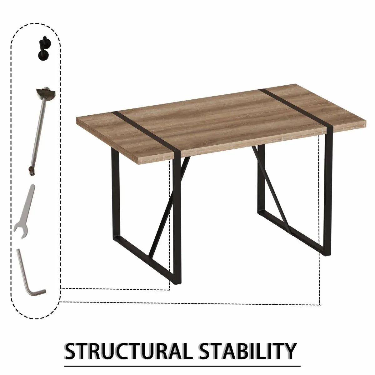 Mid Century MDF Wood Dining Table And Chairs Set - Omega Lifestyles