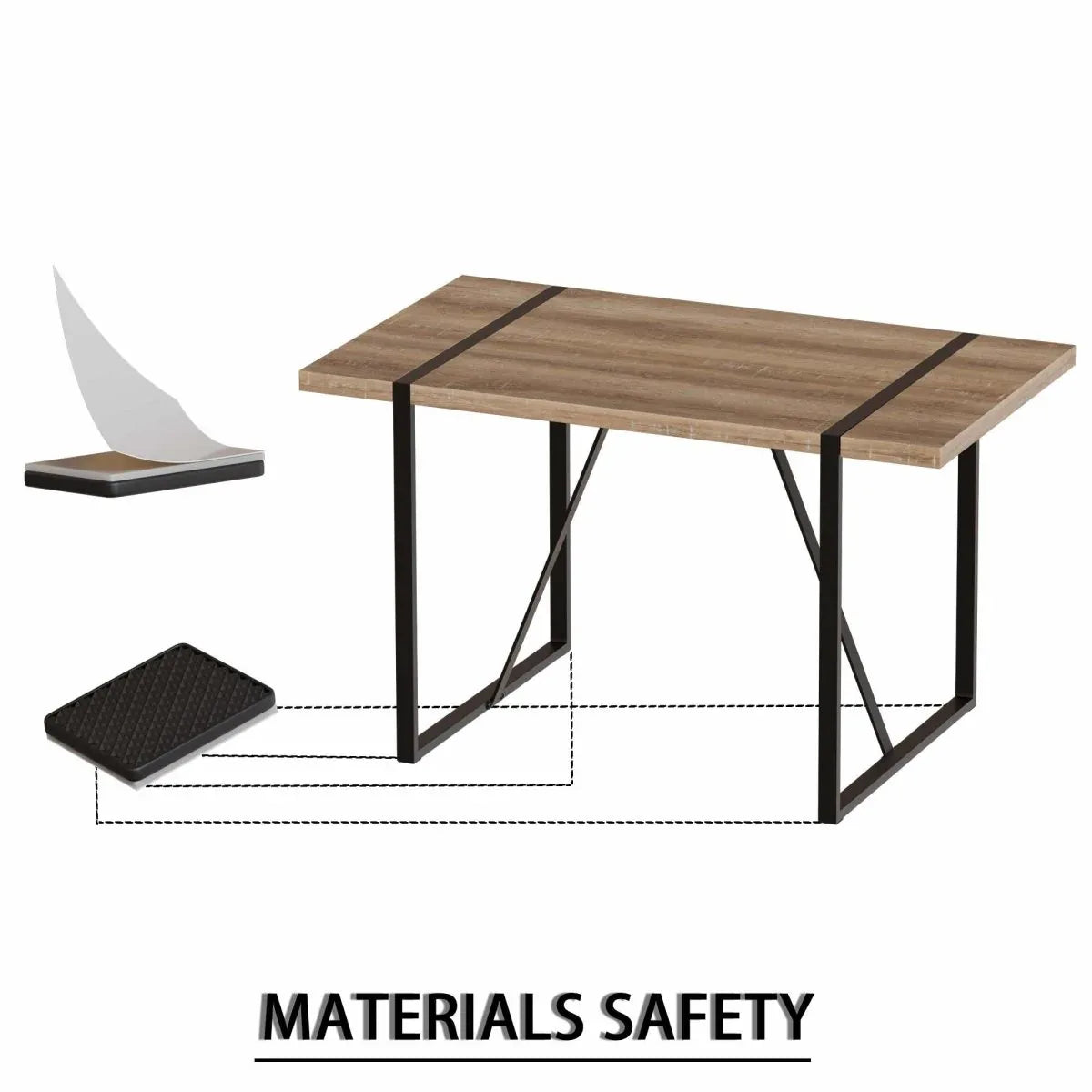 Mid Century MDF Wood Dining Table And Chairs Set - Omega Lifestyles