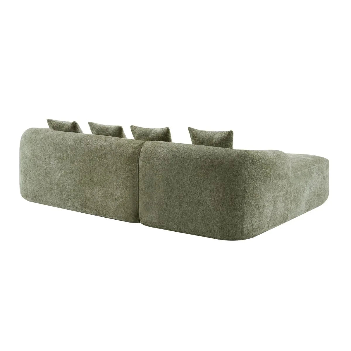 Minimalist Green L-Shape Sectional Sofa With Chaise - Omega Lifestyles