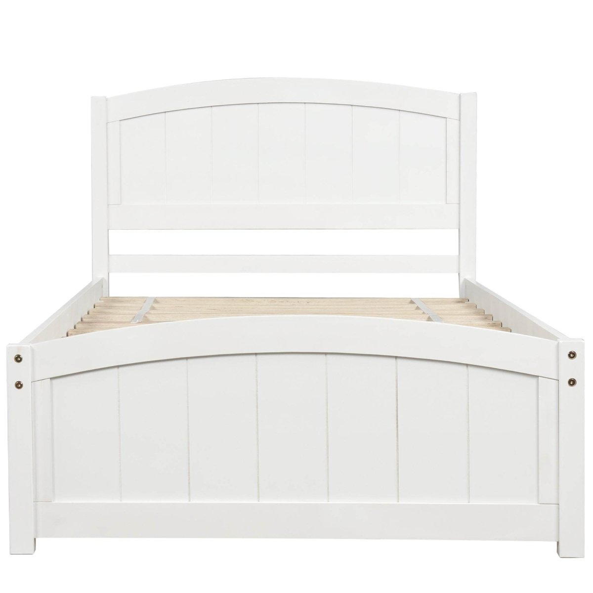 Minimalist Solid Wood Platform Bed With Headboard Footboard - Driftwood - Omega Lifestyles