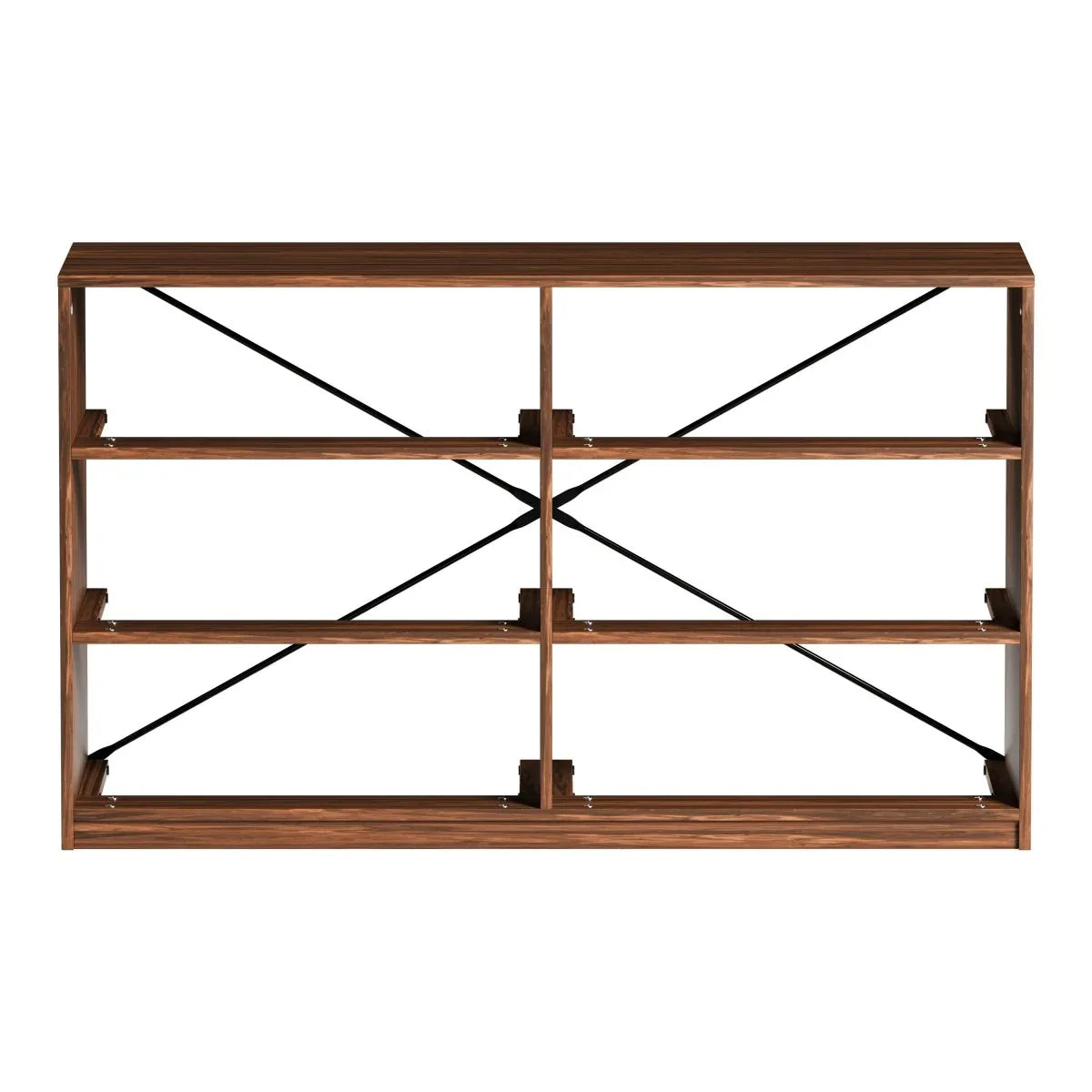 Modern 6-Drawer Fabric Dresser With Walnut Finish - Omega Lifestyles