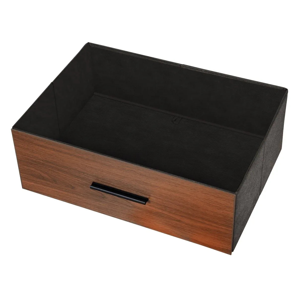 Modern 6-Drawer Fabric Dresser With Walnut Finish - Omega Lifestyles