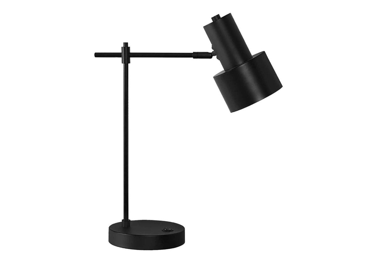 Modern Black Metal USB Port Table Lamp - Sleep Galleria