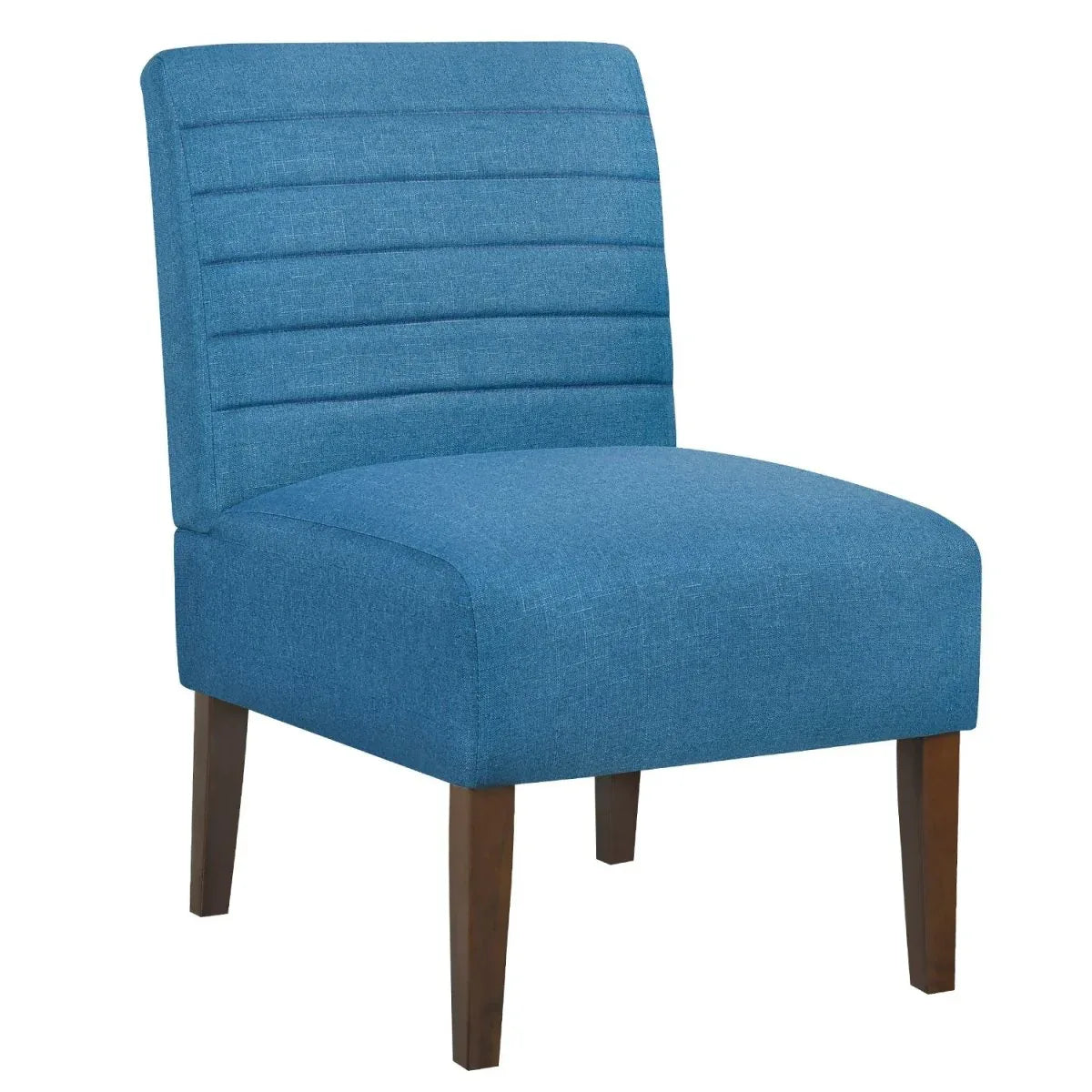Modern Blue Armless Accent Lounge Chair With Foam - Omega Lifestyles