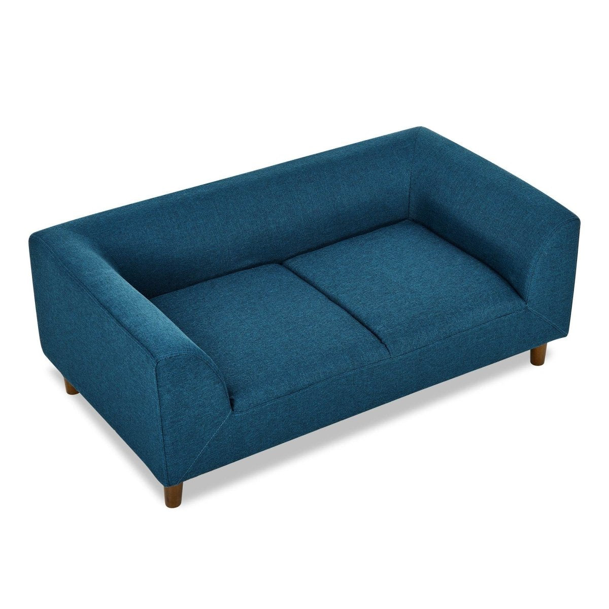 Modern Blue Linen Pet Sofa With Armrest And Backrest - Sleep Galleria