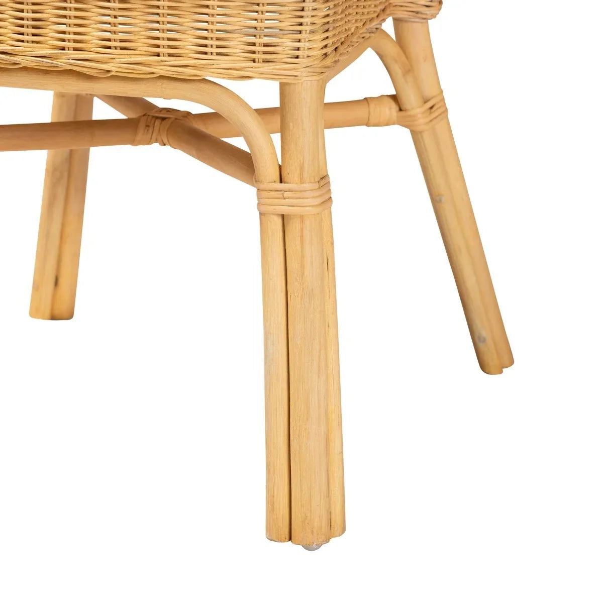 Modern Bohemian Natural Rattan Dining Chair - Omega Lifestyles