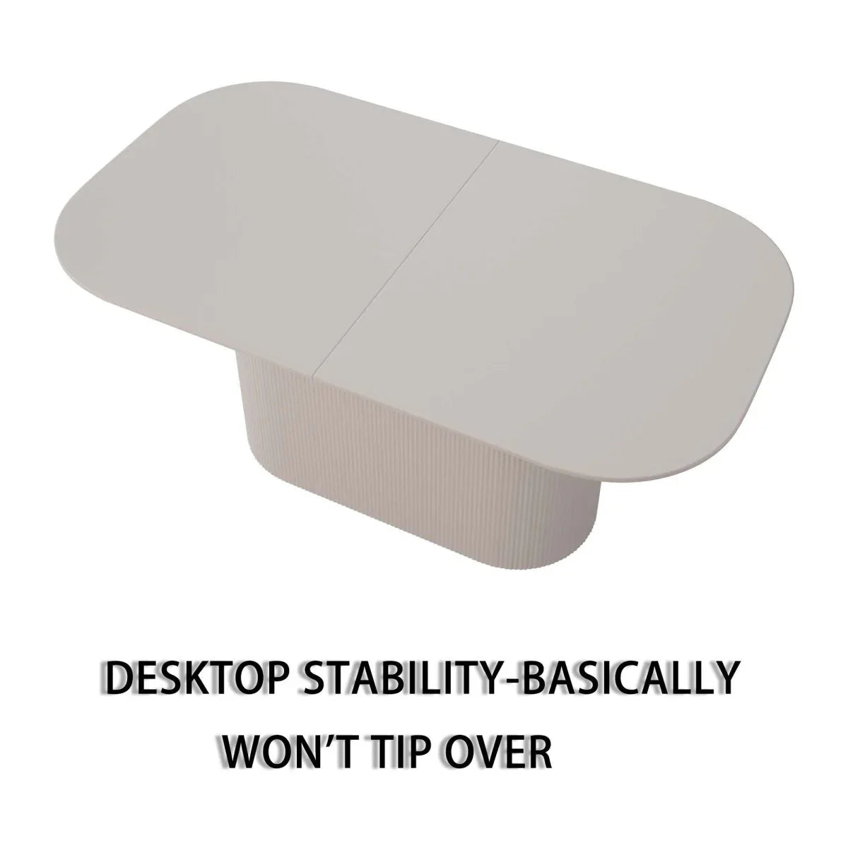 Modern Cream MDF Dining Table And Armless PU Chair Set - Omega Lifestyles