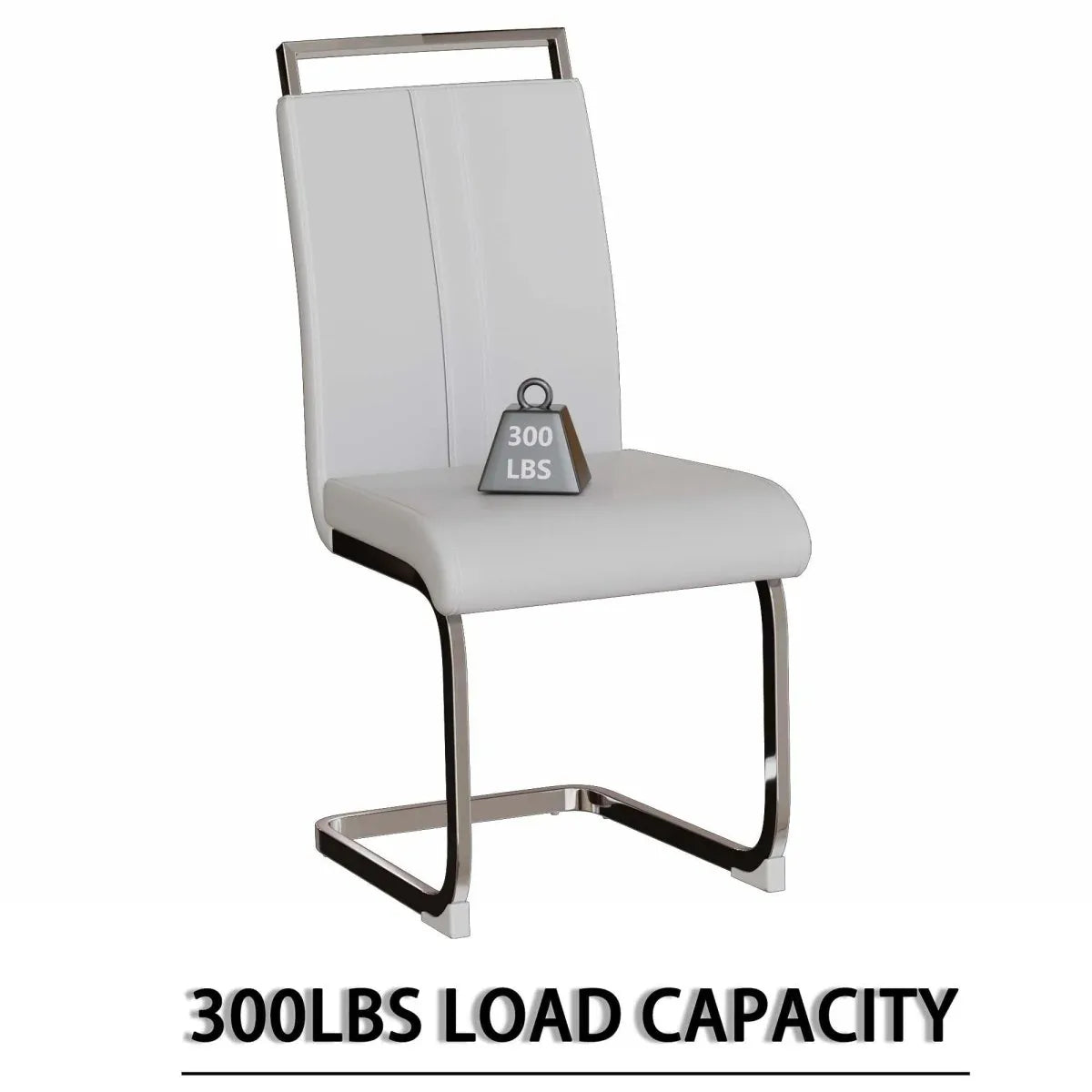 Modern Cream MDF Dining Table And Armless PU Chair Set - Omega Lifestyles