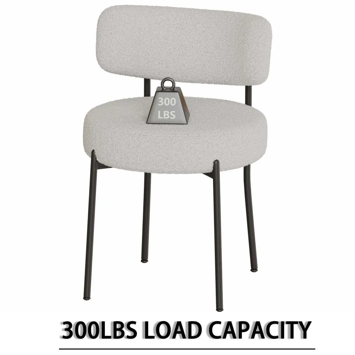 Modern Cream MDF Dining Table With Six Cushioned Chairs - Omega Lifestyles