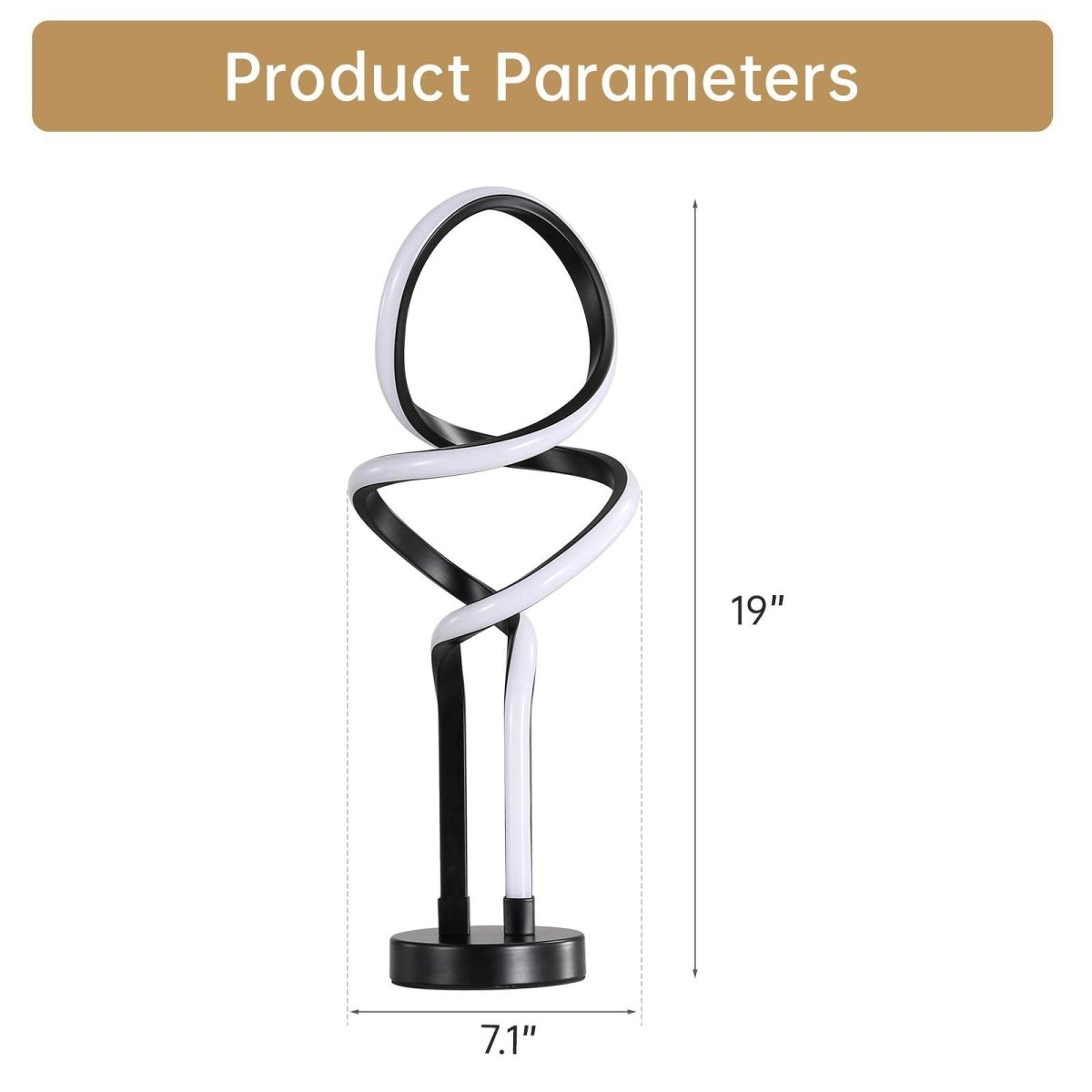 Modern Double Spiral Adjustable Brightness LED Table Lamp - Sleep Galleria