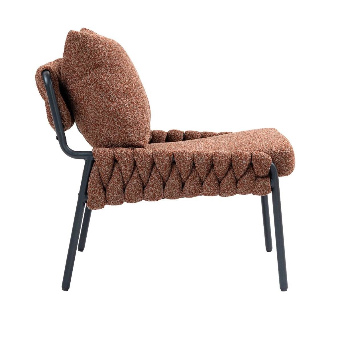 Modern Ergonomic Braided Upholstery Lounge Chair - Omega Lifestyles