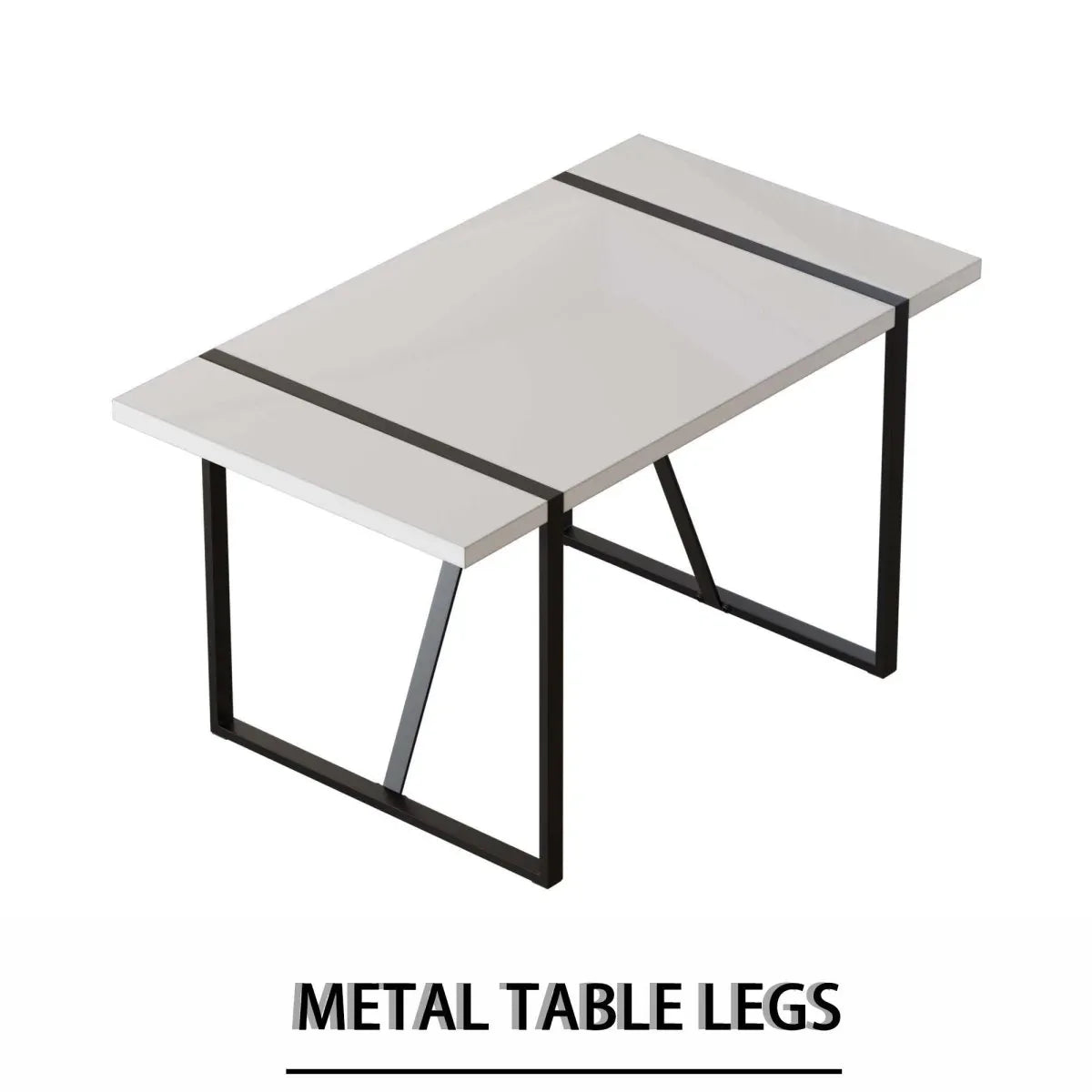 Modern MDF Industrial Dining Table And Chair Set - Omega Lifestyles