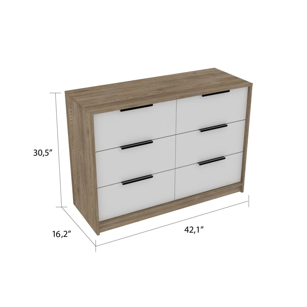 Modern Multicolor Particle Board Four Drawer Dresser - Sleep Galleria
