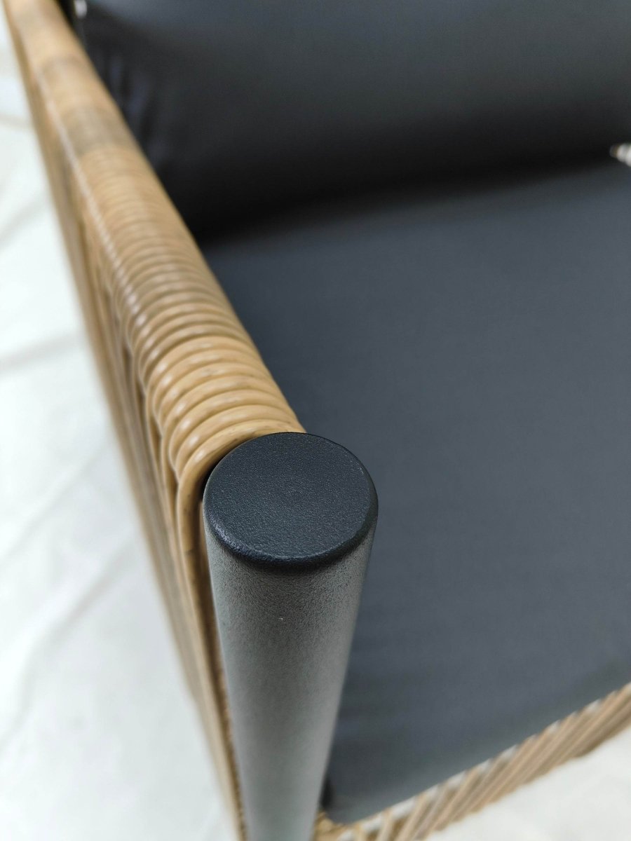 Modern Outdoor PE Rattan 2-Seater Sofa Set With Table - Sleep Galleria