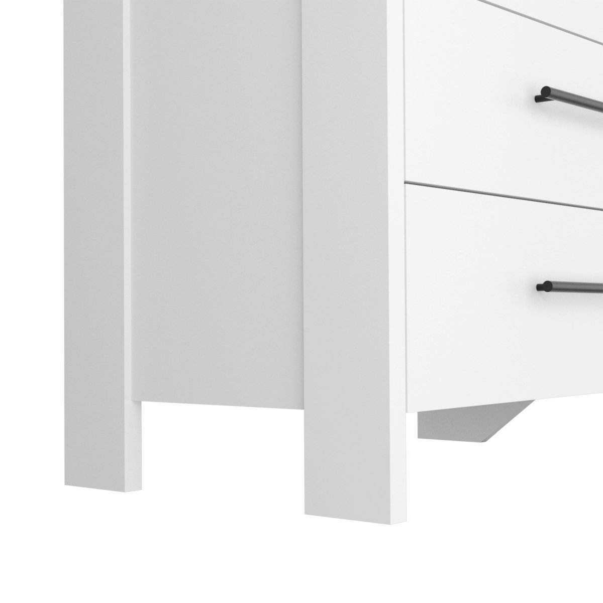 Modern Six Drawer White Particle Board Dresser - Sleep Galleria