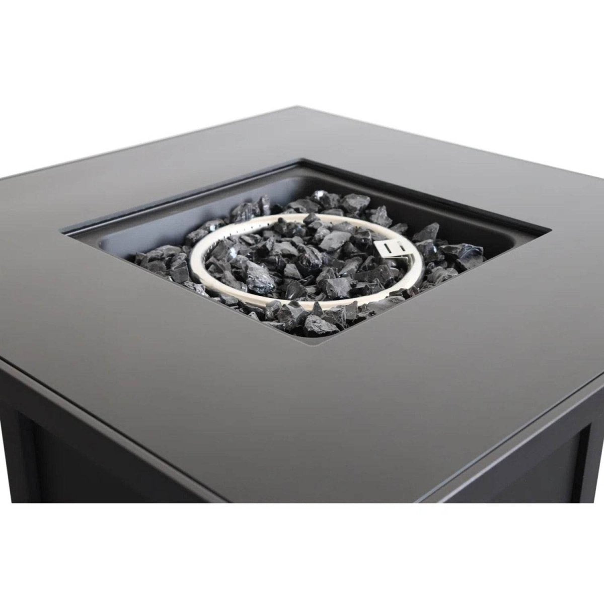 Modern Steel 40,000 BTU Black Outdoor Fire Pit - Omega Lifestyles
